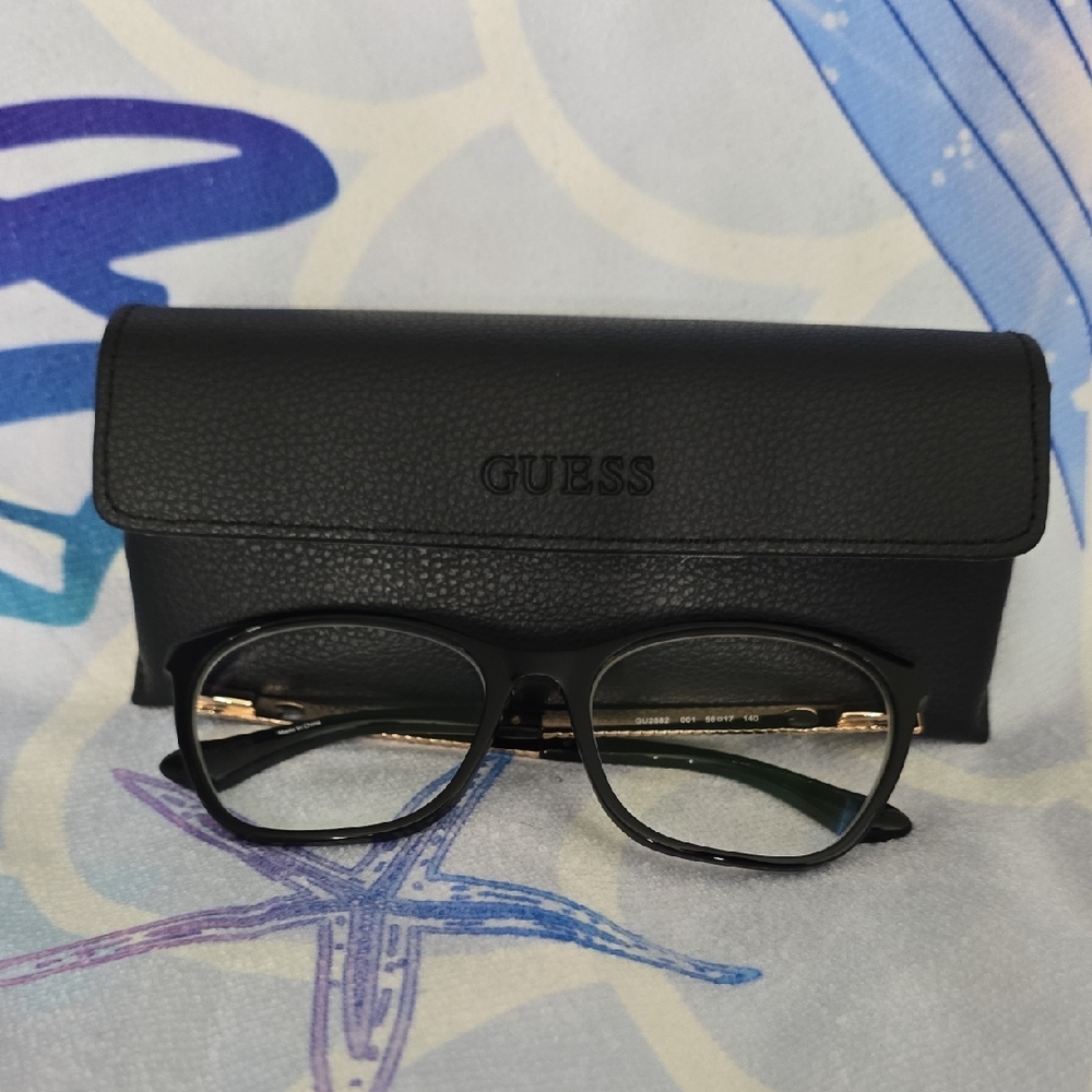 GUESS Black Frame Glasses with Case